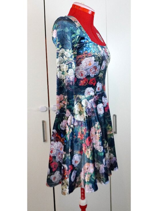 NWT Black Milk Limited Edition "Take My Monet 3/4 Sleeve Squared Up" Dress - Picture 3 of 8